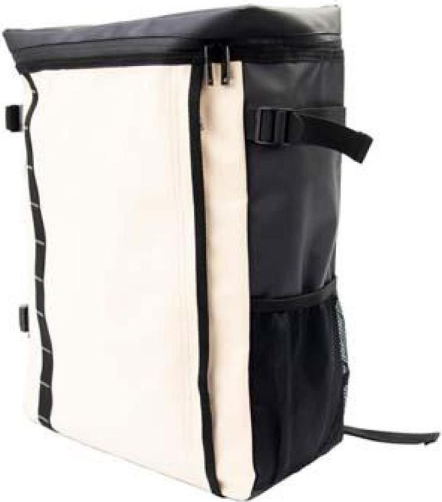 Vasad Allwetter-Rucksack – Schwarz/Elfenbein – 31 x 14 x 45 cm