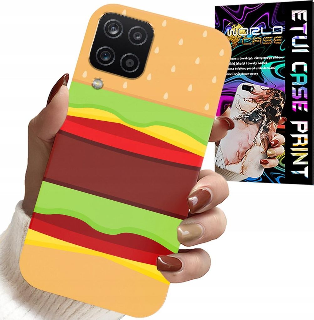 Etui Für Samsung A12 / M12 - Etui Burger Cheeseburger Geschenk-Etui