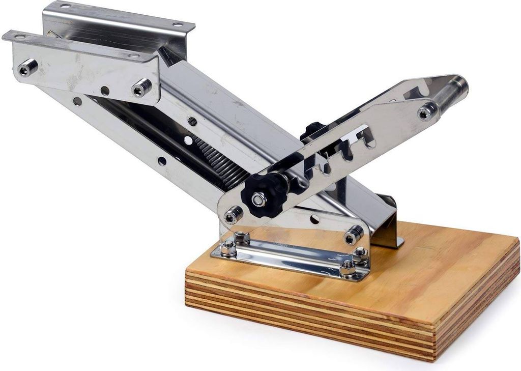Motorhalter bis 7 PS oder ca. 20 kg in 5 Positionen fixierbar aus Edelstahl / Holz