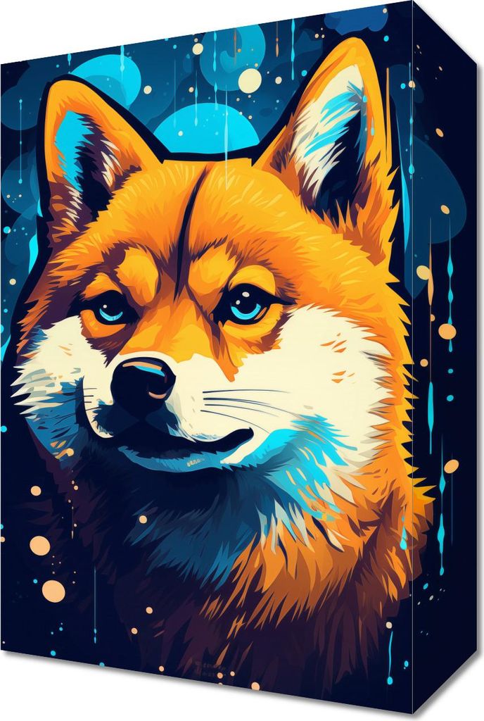 Bild 20x30cm Fuchs im Weltraum