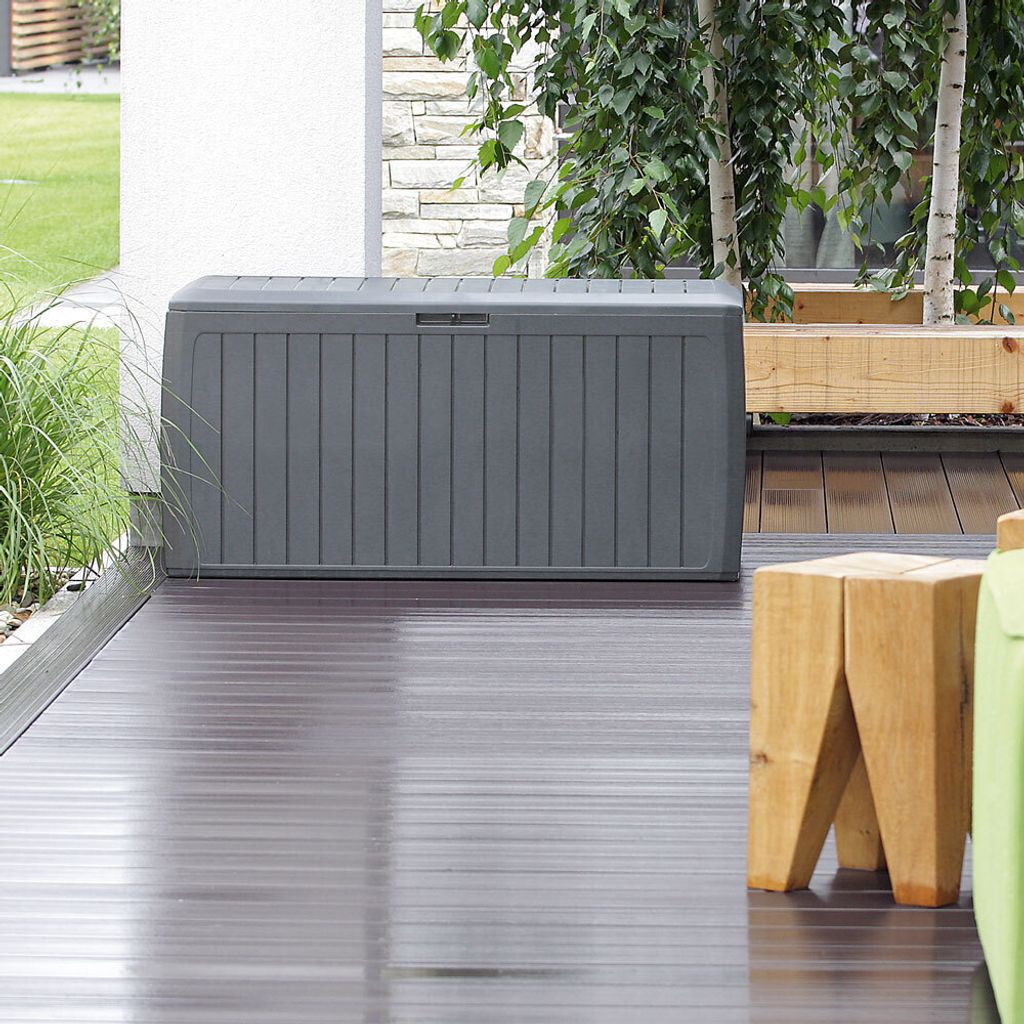 CASARIA® Gartenbox 290L UV-beständig Haltegriffe Rollen Produktbild 3