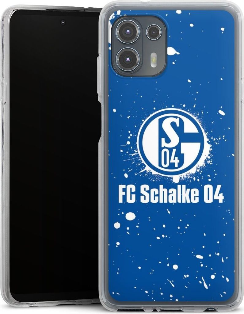 DeinDesign Handyhülle für Motorola Moto Edge 20 Lite Silikon Hülle Case Smartphone Schutzhülle FC Schalke 04 Logo S04