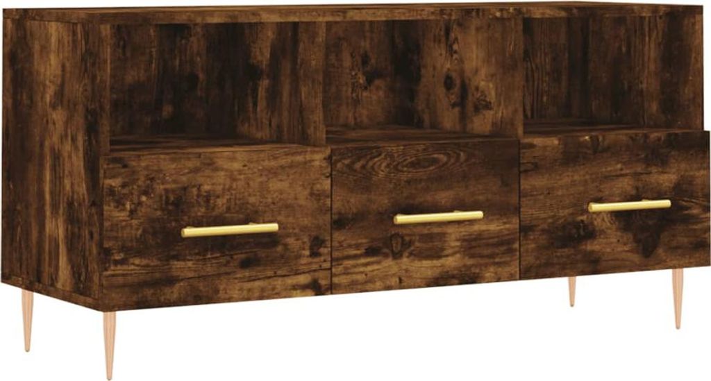 vidaXL TV-Schrank Räuchereiche 102x36x50 cm Holzwerkstoff