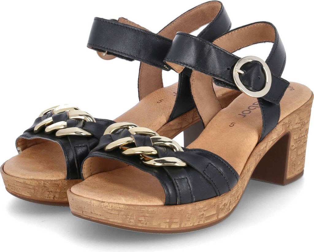 Gabor Plateau Sandaletten - 24.761.27 Damen 31353738353134 Schwarz 40 1/2 EU
