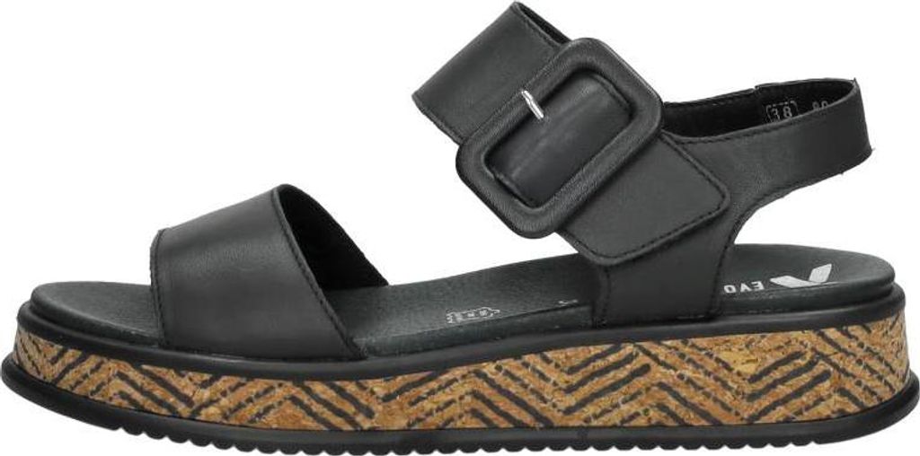 Rieker Sandalen Plat  Sandalen Plat - Zwart - Maat 40 Produktbild 