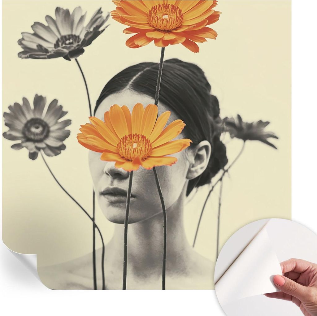 Selbstklebende Wandtapete - Dekorative Tapete für Wohnzimmer - Klebefolie für Wandbilder - Tapetenfolie für Wanddekoration - 250x250 cm - Surrea...
