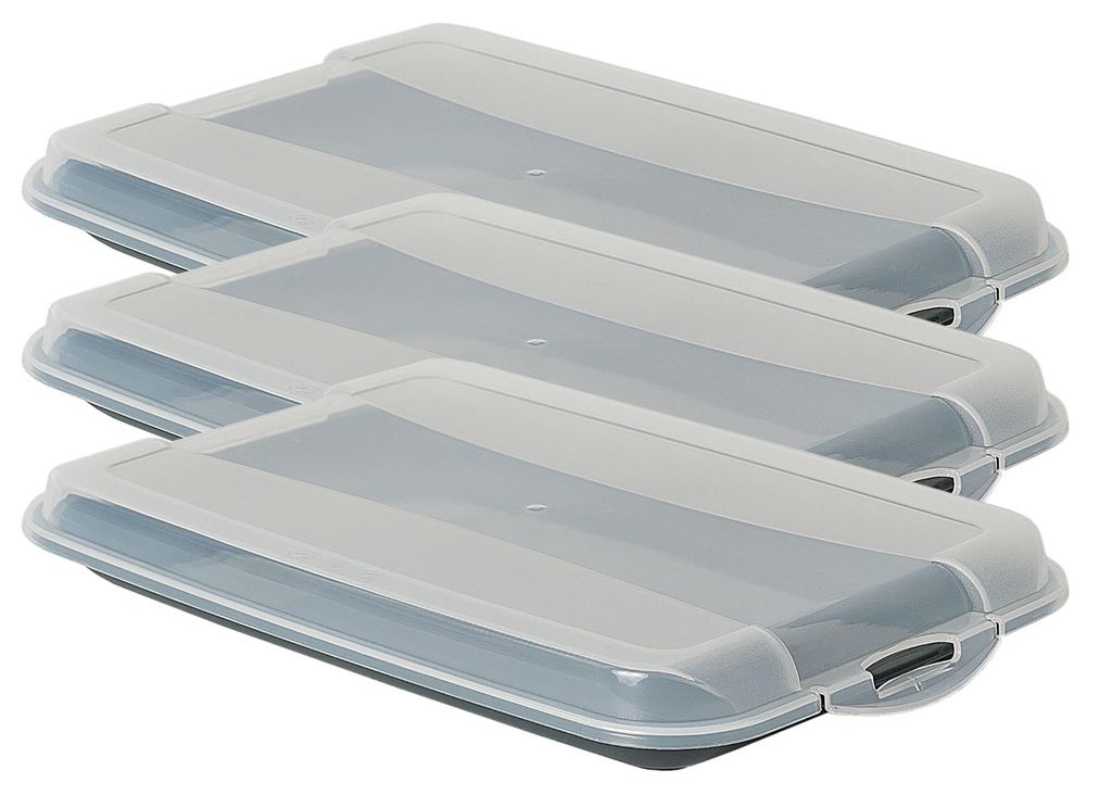 Novaliv 3er-Set Anthrazit Premium Aufschnittbox mit Produktbild 