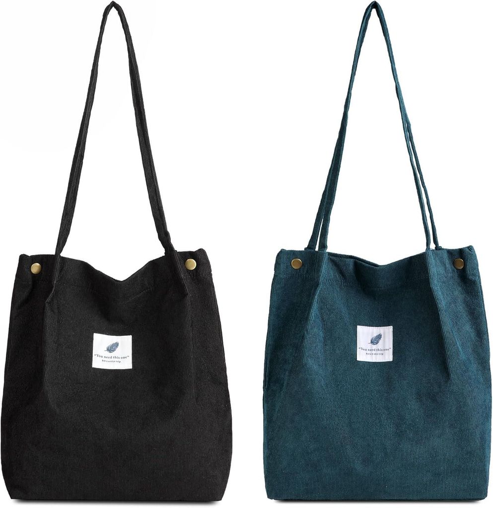 Makukke Tote Handtasche Damen - 2pcs Cord Tasche Damen Produktbild 