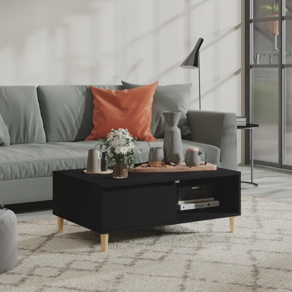 Maison Exclusive - Couchtisch Schwarz 90x60x35 cm Holzwerkstoff