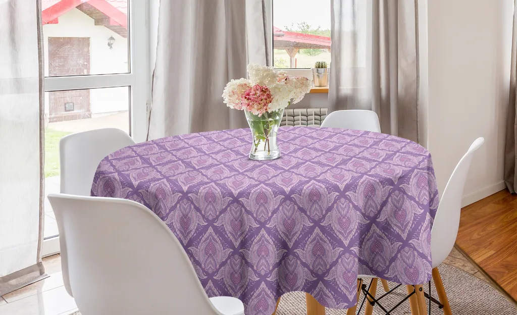 Tovaglia Orientale Circolare 150cm Boho Chic Malva ABAKUHAUS