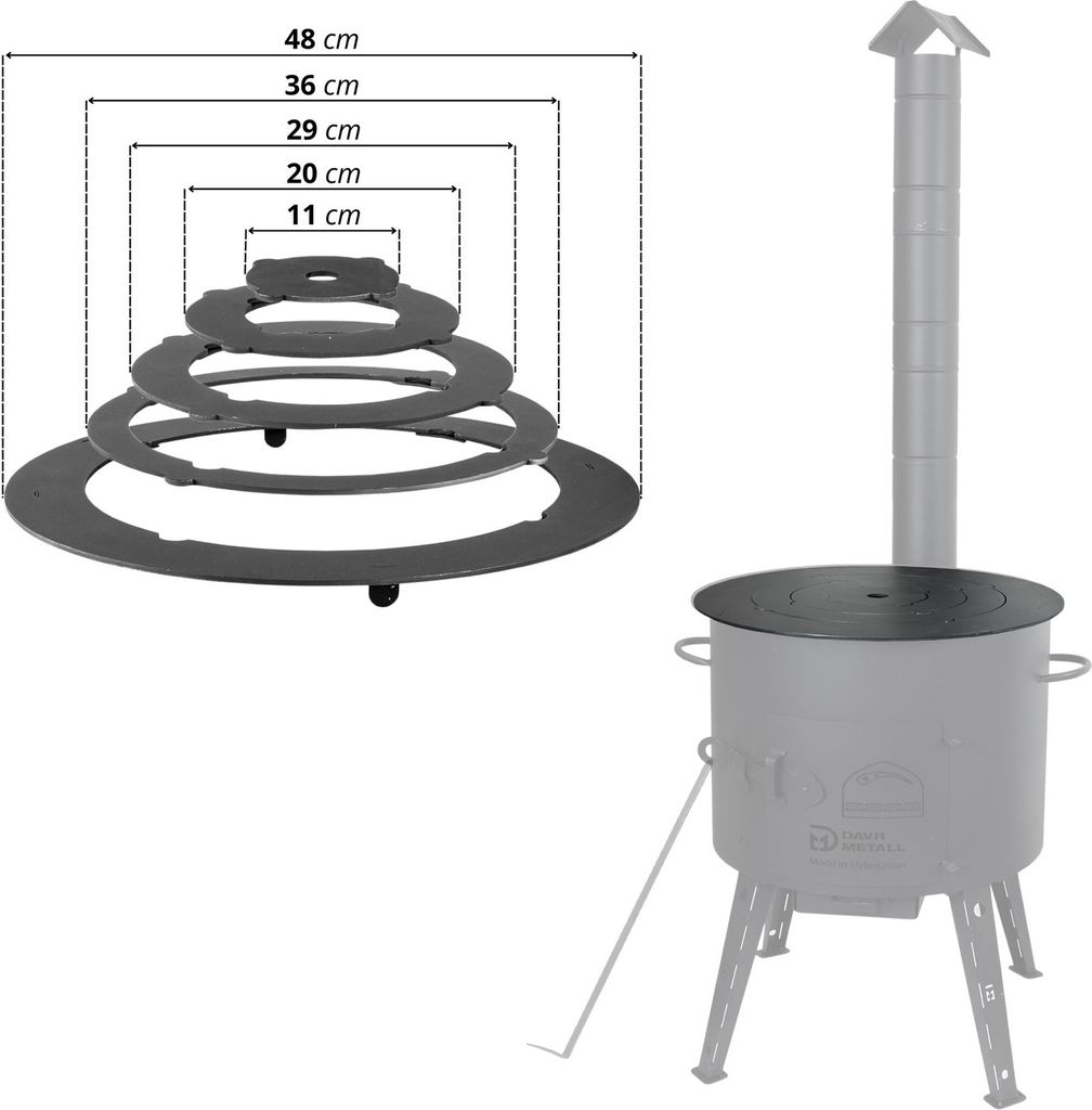 Adapter - Ringe für Eintopfofen 43,5-47 cm Utschak Produktbild 