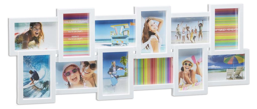 Relaxdays Bilderrahmen Collage, Bildergalerie für 12 Produktbild 