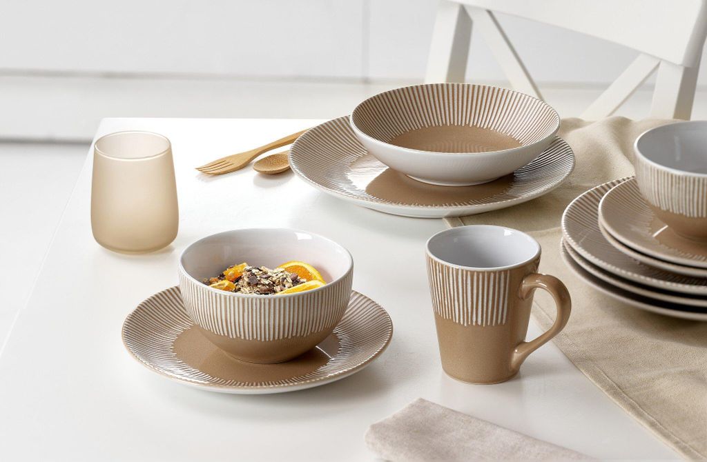 Müslischale 600ml 6er Set Banda beige