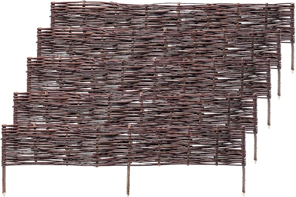 Séparateur de massif en osier 40 cm Hamre bordure potager naturelle