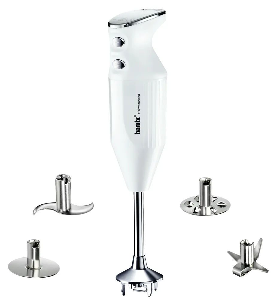 Mixeur plongeant Bamix MAXX blanc pour en finir avec les grumeaux tenaces