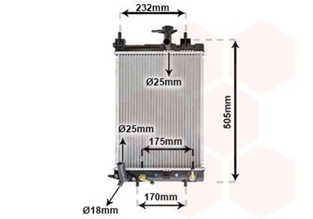 VAN WEZEL Radiatore Motore 01002119, Raffreddamento Acqua Per Alfa Romeo Giulietta (940)