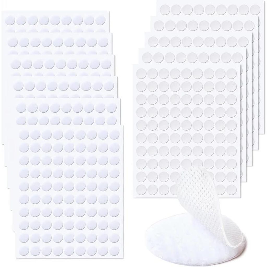 Ruhhy 25884 Velcro autocollant - roues blanches 18 mm, 500 Image du produit 