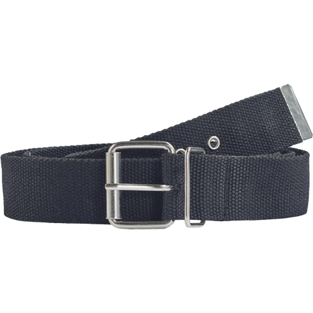 Cintura ACI in tessuto nero con fibbia e spilla in metallo 135 cm