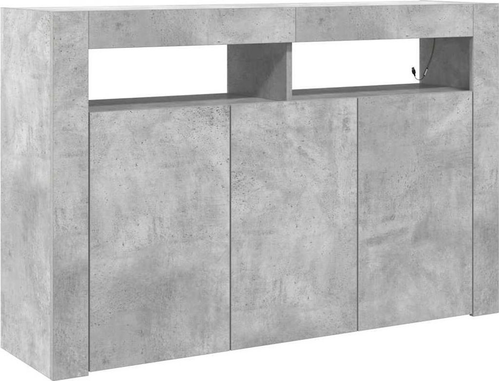 Sideboard Beton Grau 116 x 30 x 75 cm Holzwerkstoff