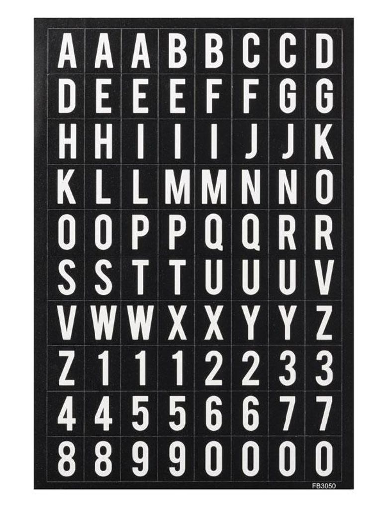 Buchstaben - Zahlen Sticker