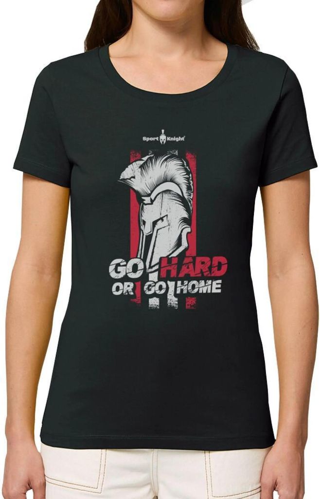 Sport-Knight Damen Fitness T-Shirt "Go Hard or Go Home" Organisch Premium