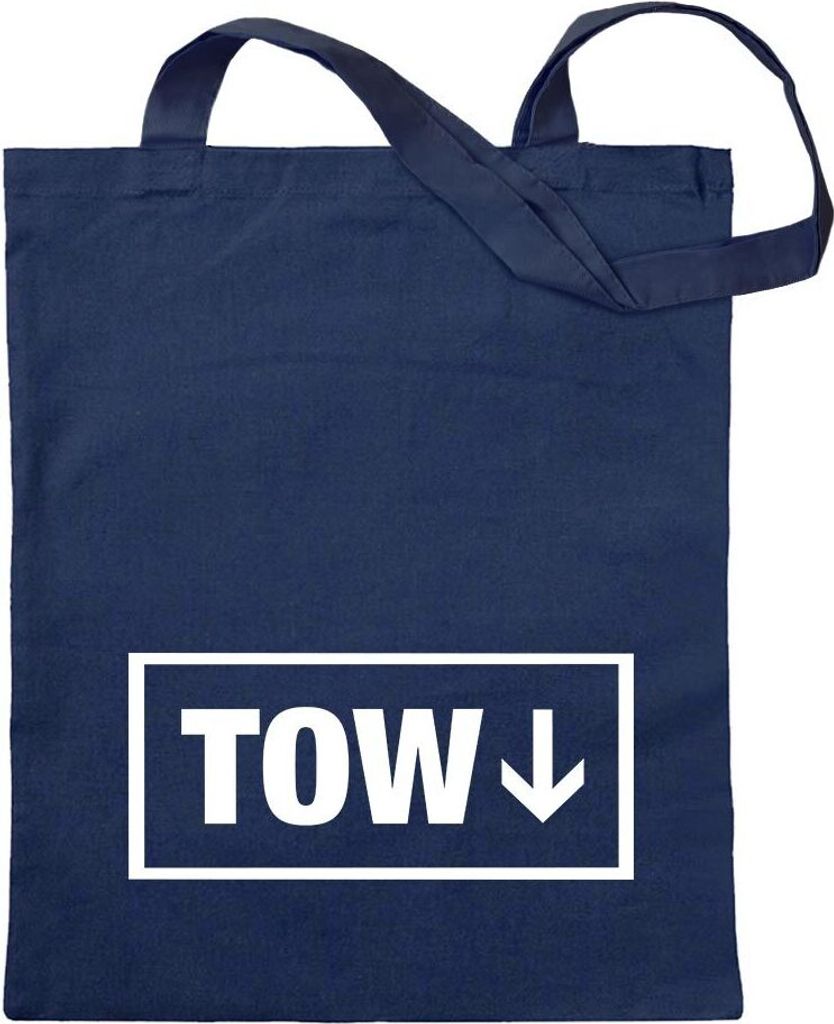Kiwistar - Baumwolltasche - dunkelblau - Tow - Tragetasche Stoffbeutel Umhängetasche Langer Henkel