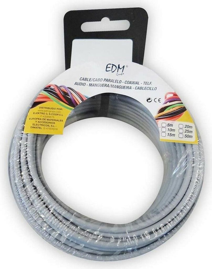 Flexible Kabelspule 1,5mm grau 25mts halogenfrei