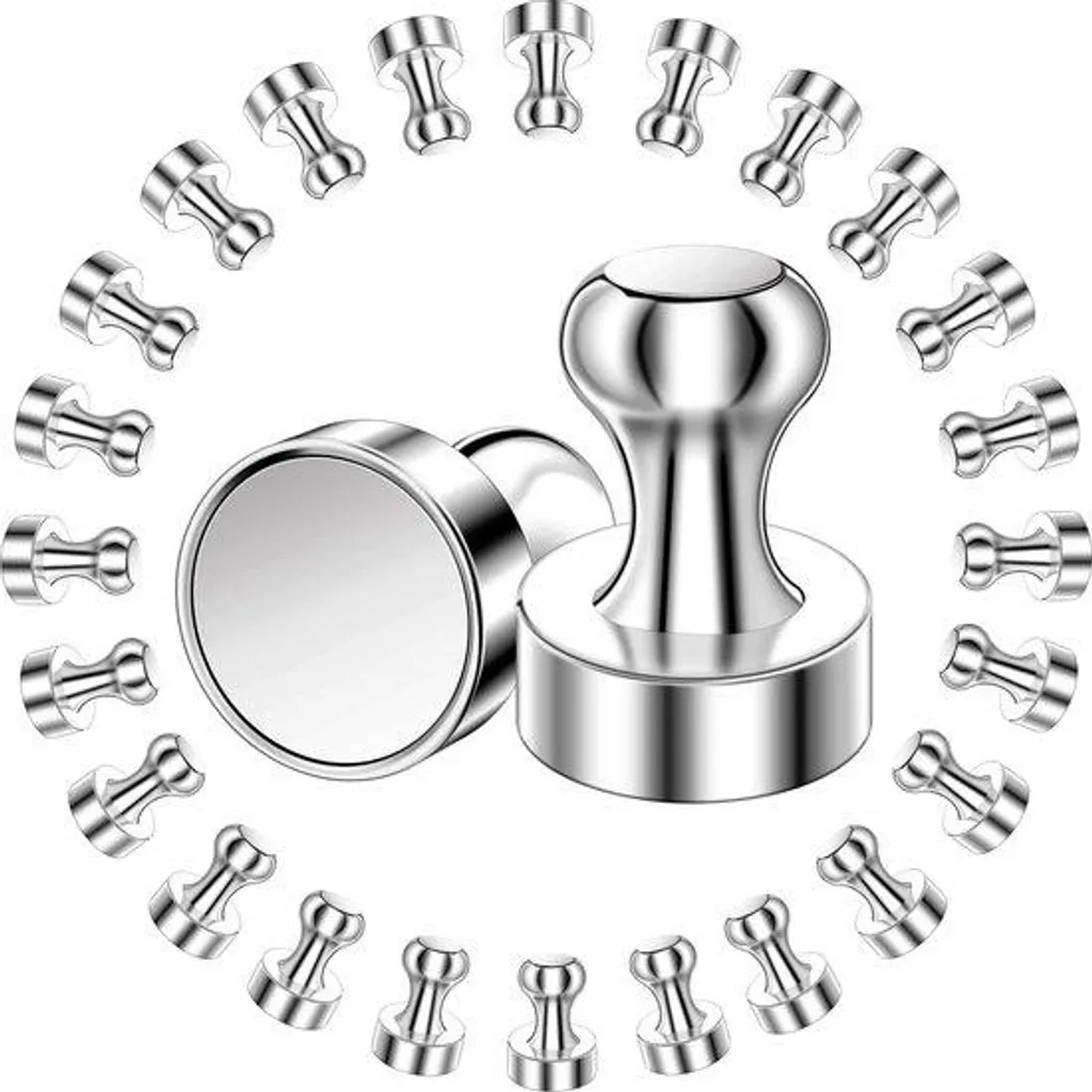 Mini-aimants en néodyme 12 x 16 mm N52 argentés pour frigo