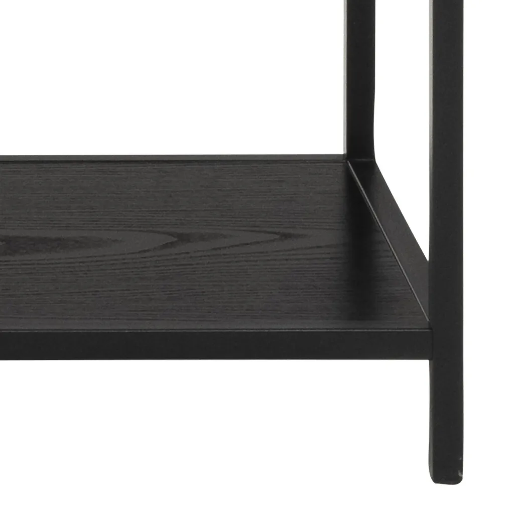 Étagère Sea noire 6 compartiments - Rangement robuste au design compact