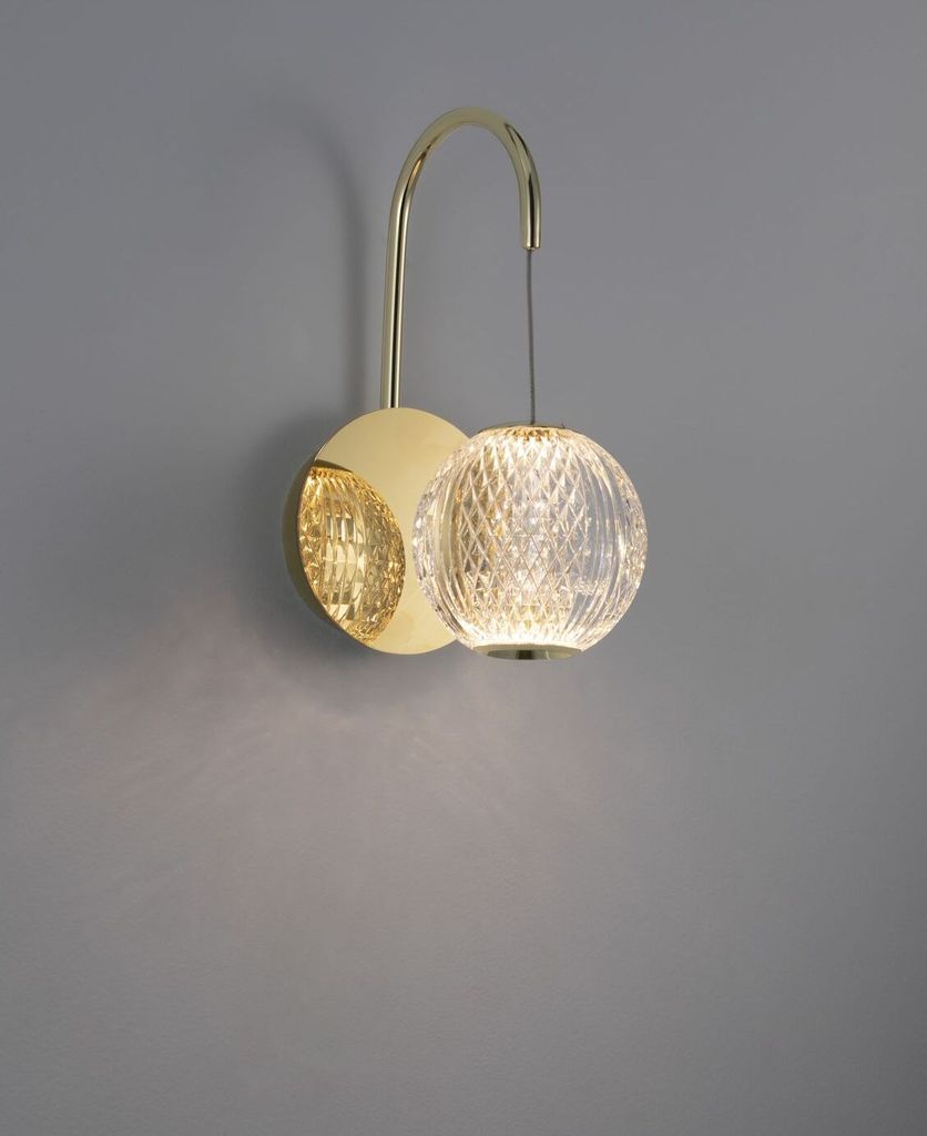 Nova Luce BRILLANTE LED Wandleuchte Gold 4,2W Neutralweiss 14x18x29cm 9695100