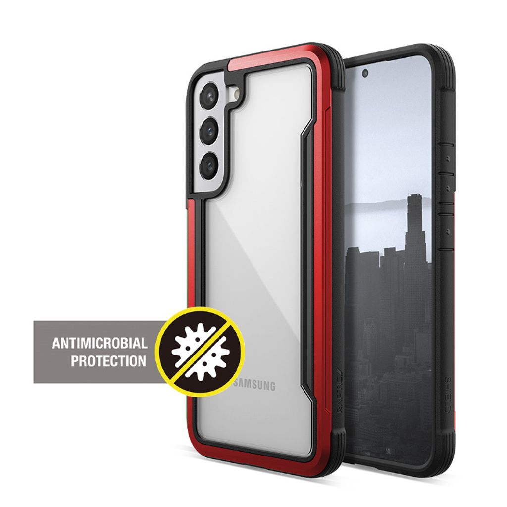 X-Doria Raptic Shield Pro - Samsung Galaxy S22+ 5G Hülle (Antimikrobieller Schutz) (Rot)