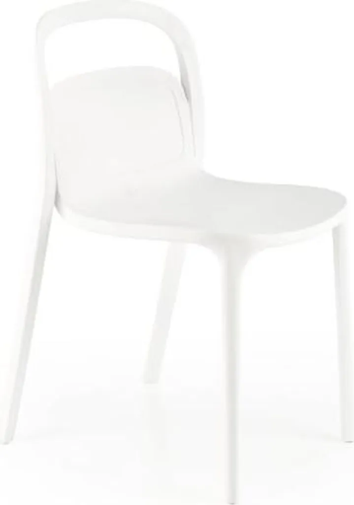 Chaise blanche K-490 au design épuré pour salle à manger moderne