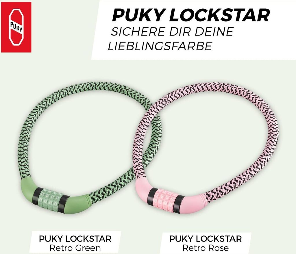 Puky Lockstar Kabelschloss, Farbe:retro green Produktbild 7
