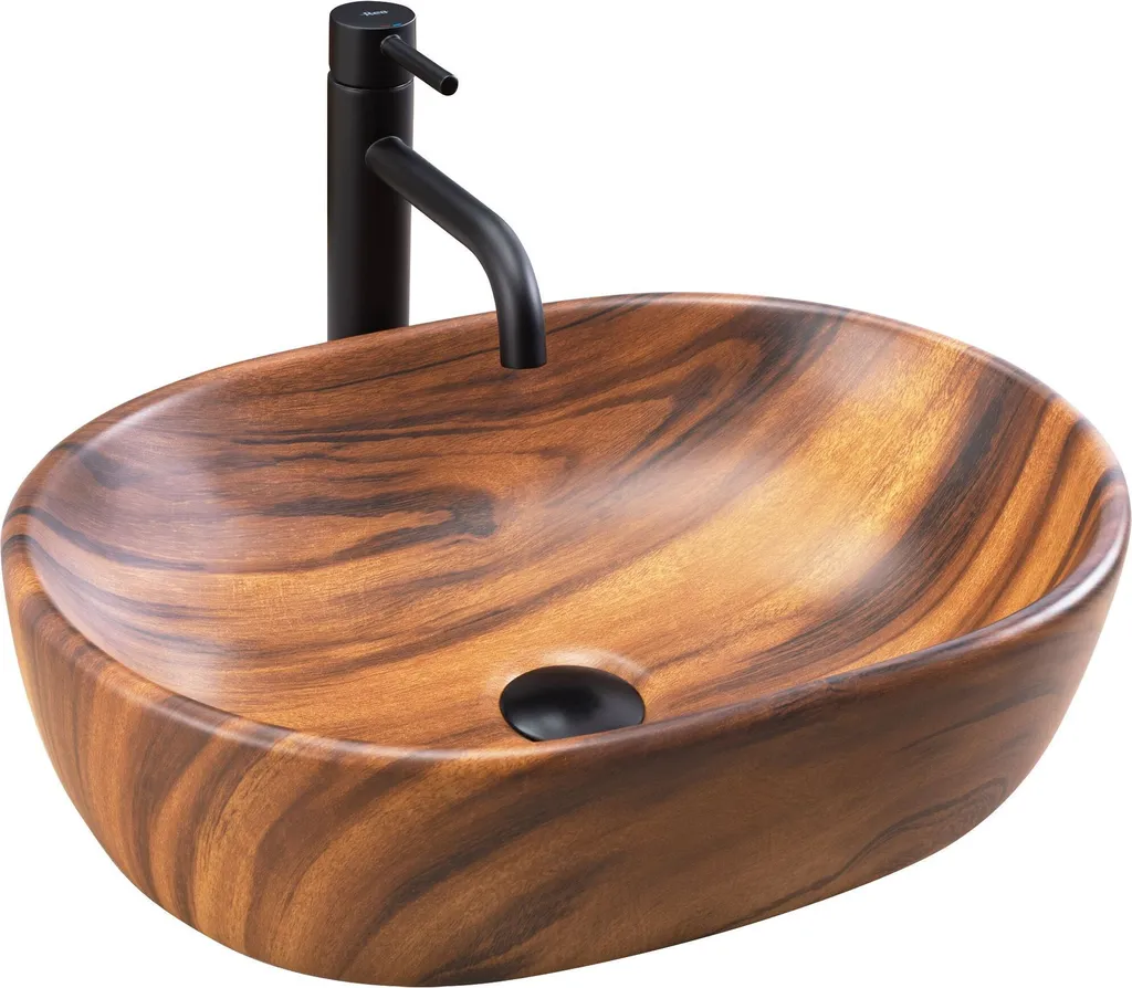 Lavabo da Appoggio Rea Amelia Wood Matt