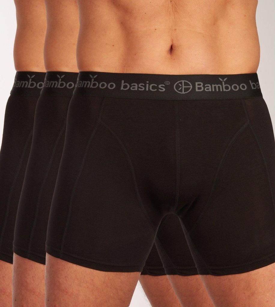Bamboo Basics boxer lot de 3 knitted boxershorts black Image du produit 