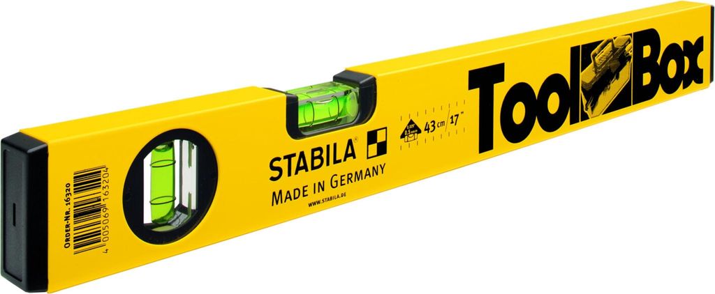 Stabila Toolbox 16320 Leichtmetall-Wasserwaage 43 cm 0.5 mm/m