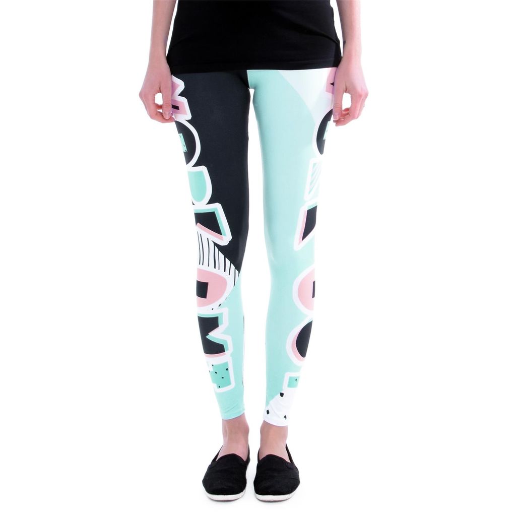 cosey - bedruckte bunte Leggins (Einheitsgröße) - Design Workout bunt