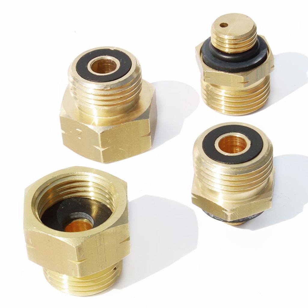 Gas Adapter Gasflaschen Adapter Zum Anschluss von Druckreglern an ausländischen Gasflaschen, Gasflaschen Adapter Set Europa Gasanschluss Adapter
