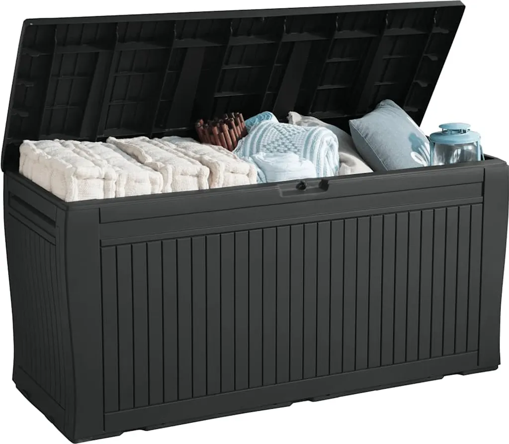 Coffre Keter COMFY 270L étanche et robuste, rangement jardin aspect bois - 4