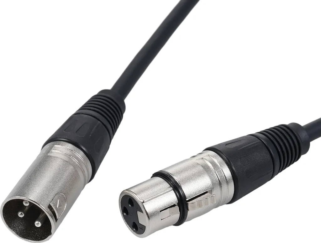 Cordon Patch XLR 3 Broches Professionnel pour Éclairage DMX et Son - 4