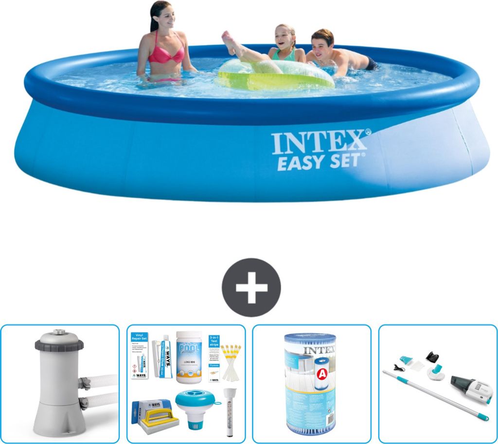 Intex runder aufblasbarer Easy Set-Schwimmpool – 396 x 84 Produktbild 