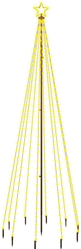 vidaXL LED-Weihnachtsbaum mit Erdnägeln Warmweiß 310 LEDs 300 cm