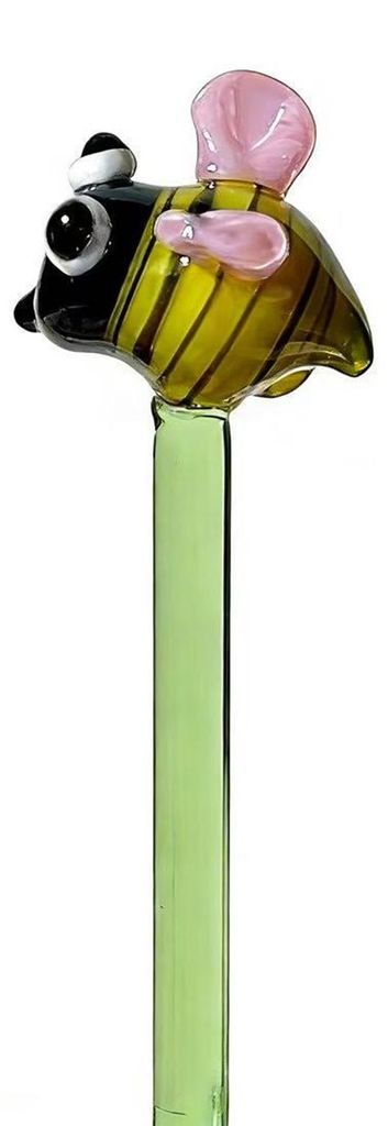 Handgeblasene Mini-Glasfiguren, Sammlerstücke: Winzige Biene, Vogel, Libelle, Schmetterling, Skulptur mit Stiel, ideal als Geschenk für Zuhause, ...