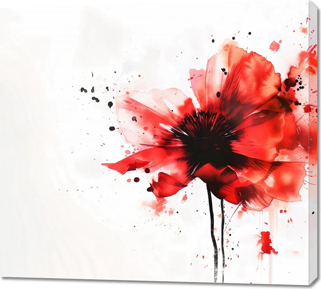 Quadro Grande 100x90 cm Acquerello Fluido - Colori Vivaci per Interni