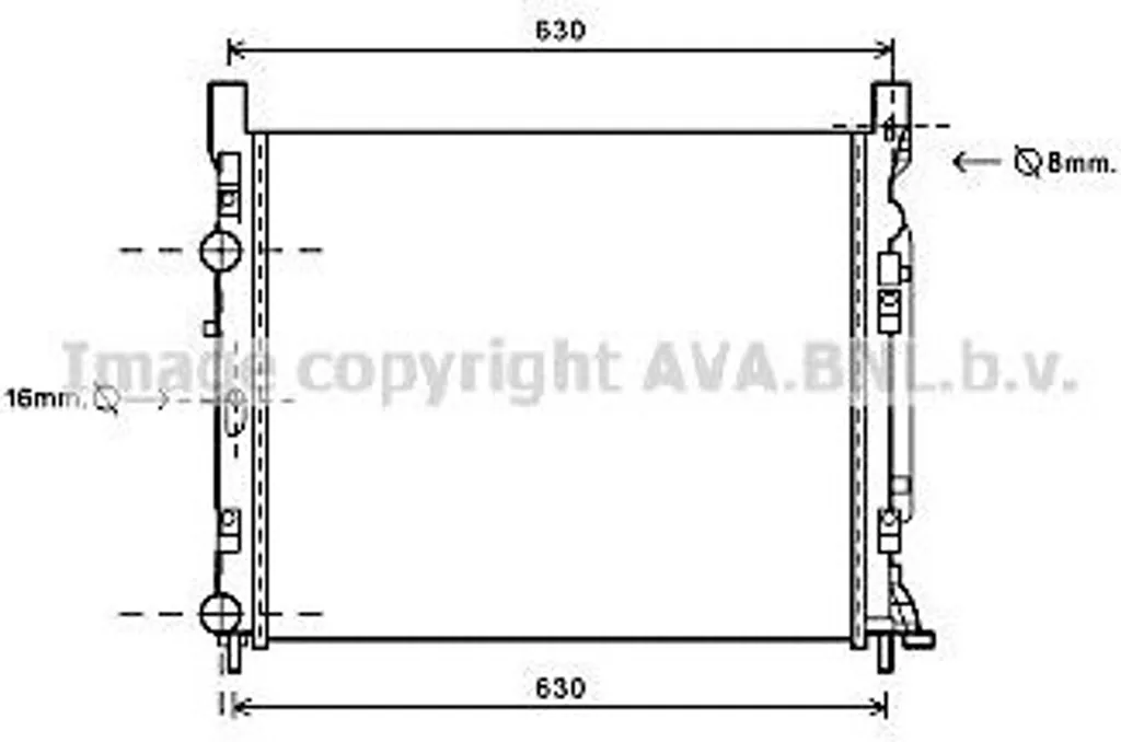 Radiateur de refroidissement pour moteur de Mercedes Citan