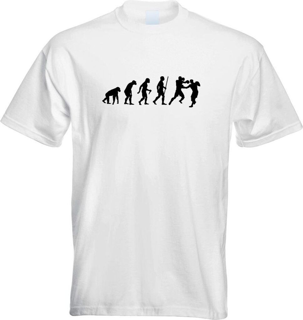 Kiwistar - T-Shirt - Weiss - Boxen Knockout Evolution Motiv Bedruckt Funshirt Design Print - mit Motiv Bedruckt - Funshirt Design - Sport - Freizei...