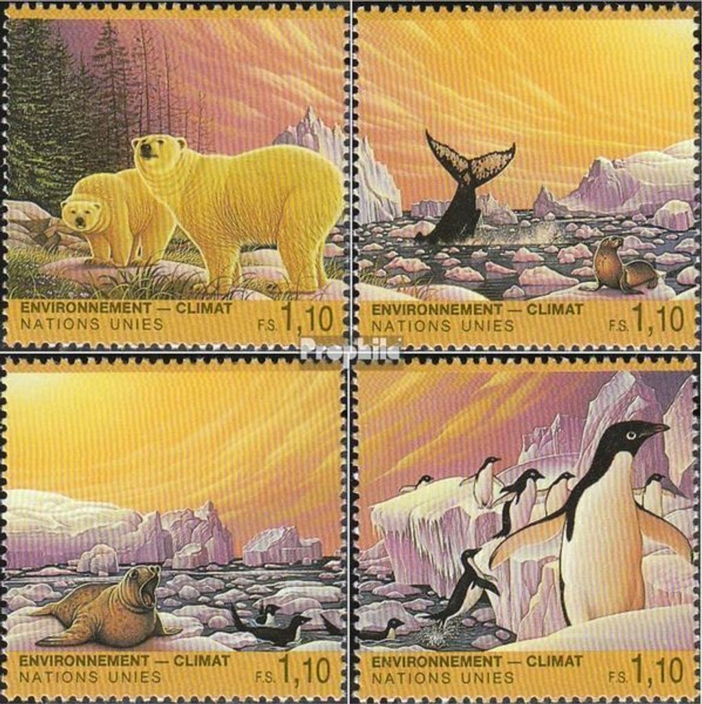 Briefmarken UNO - Genf 1993 Mi 239-242 (kompl.Ausg.) gestempelt Klimaveränderung