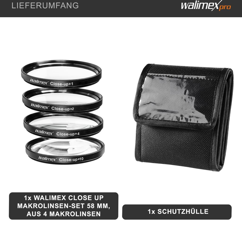Walimex Sada makroobjektivů pro detailní záběry 58 mm Obrázek produktu 5