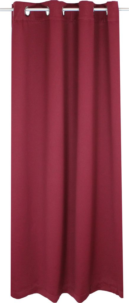 Verdunklungsvorhang Burgund Blackout Ösen Vorhang blickdicht 135x245 cm Gardine