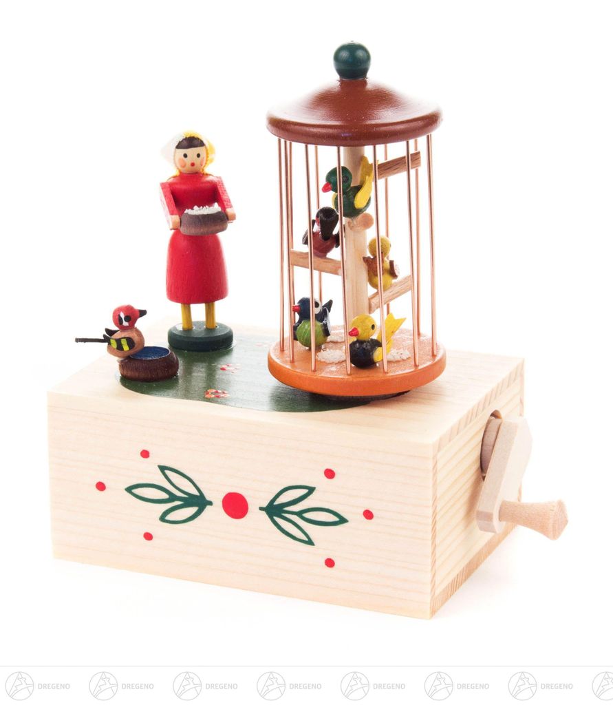 Musikdose Musikdose Vogelkäfig Höhe ca 9,5 cm NEU